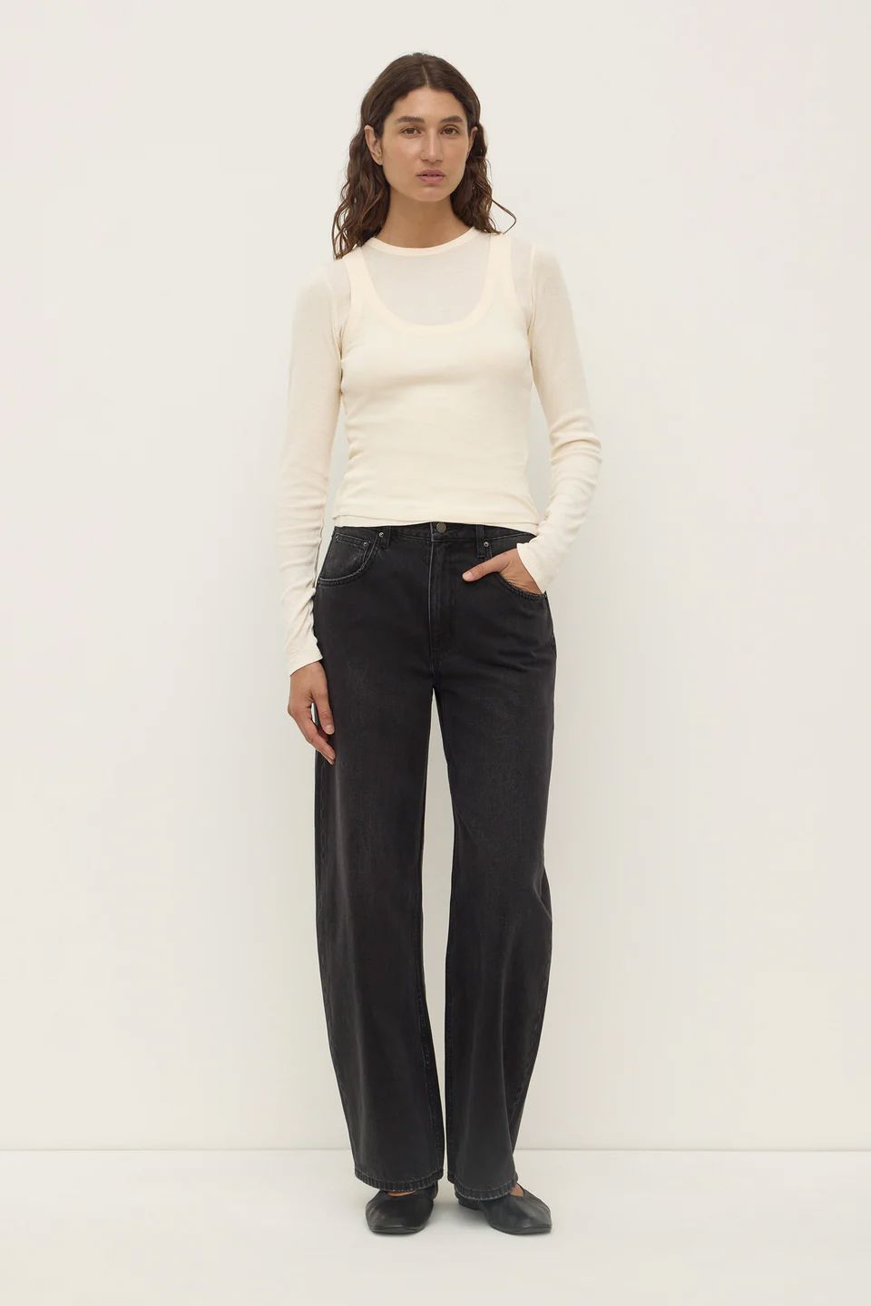 Assembly Label Zali Long Sleeve Tee - Cream Assembly Label