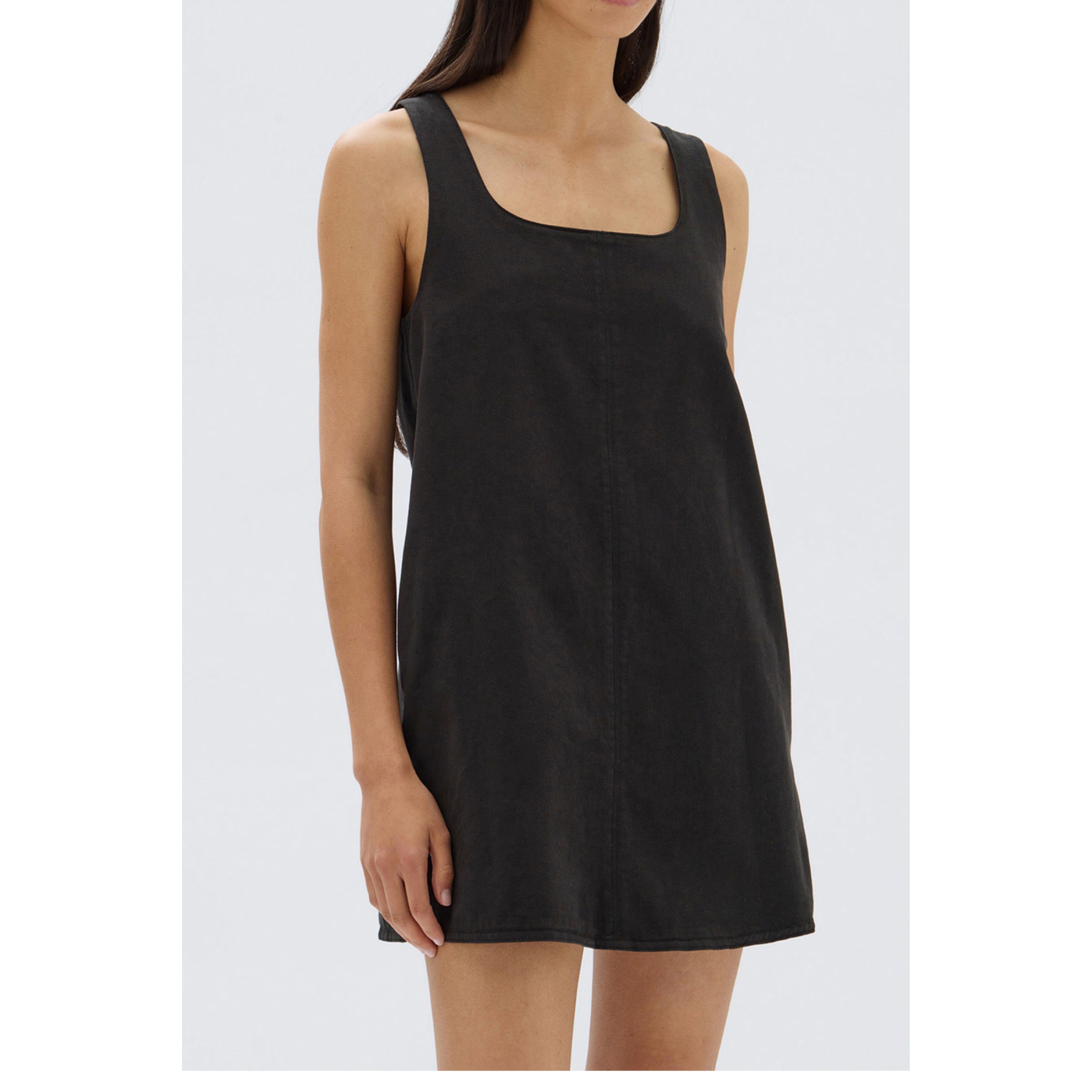 Assembly Label Zoey Twill Mini Dress - Black Assembly Label