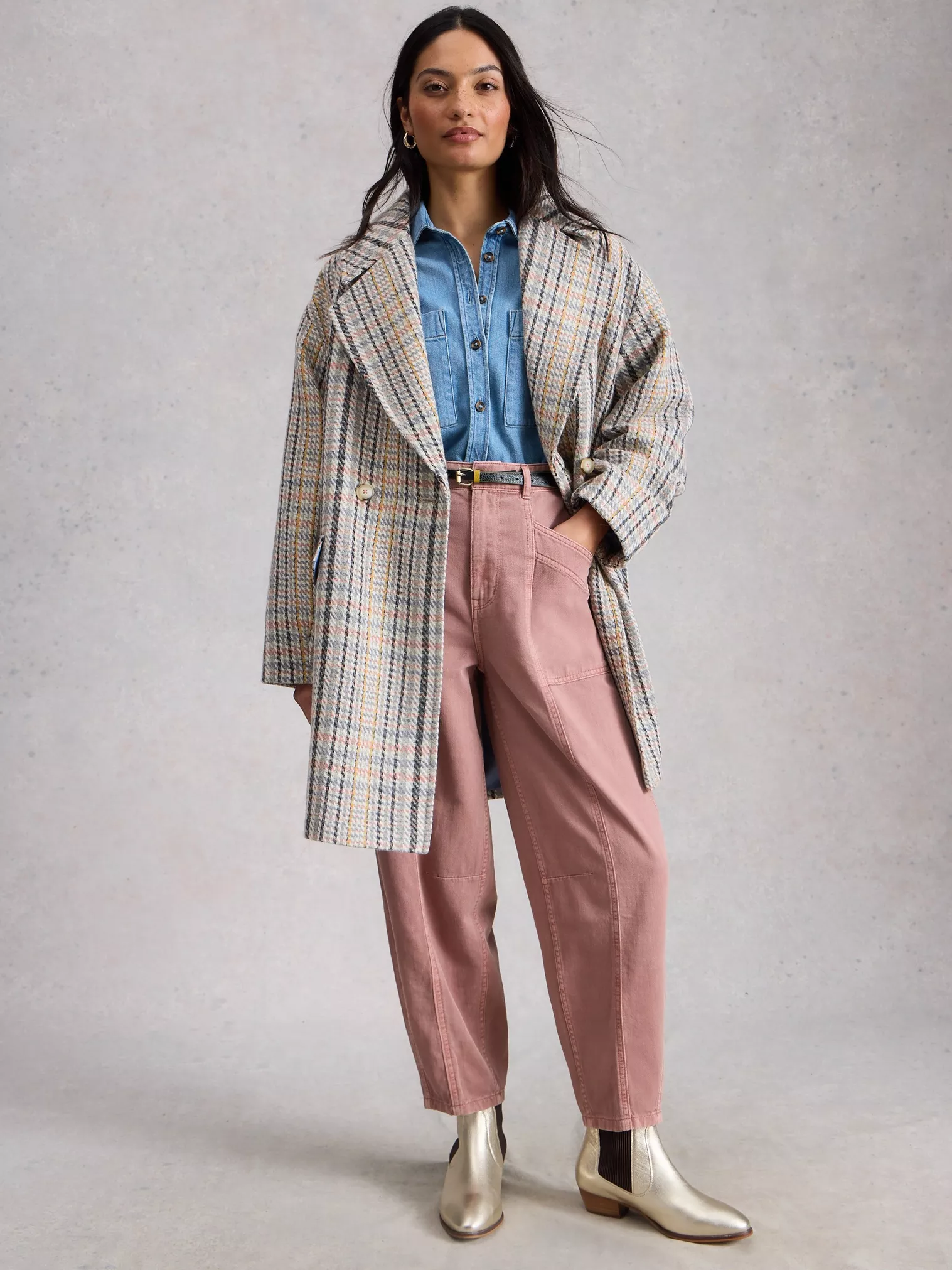 White Stuff Aubrey Barrel Trouser - Mid Pink