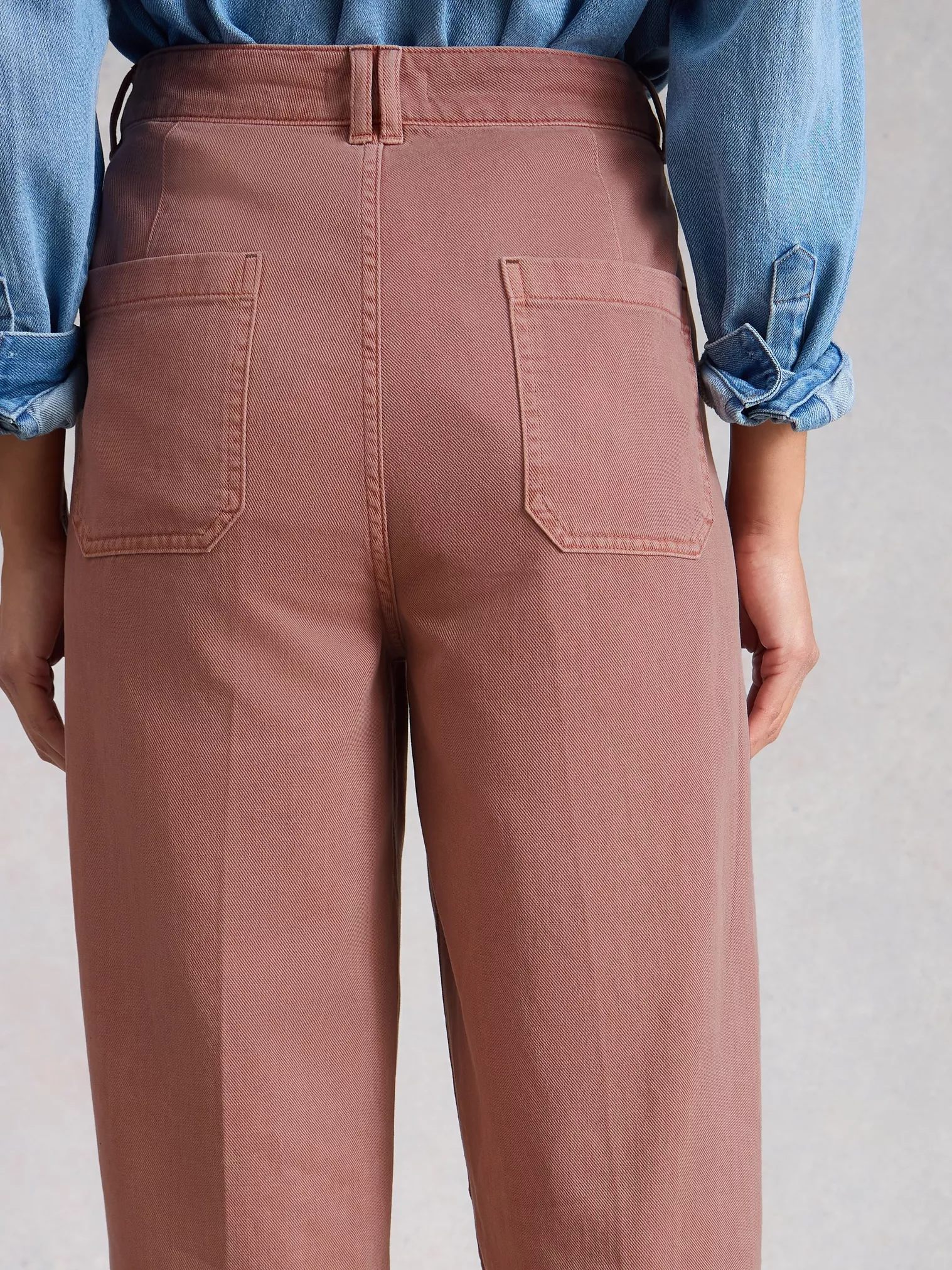 White Stuff Aubrey Barrel Trouser - Mid Pink