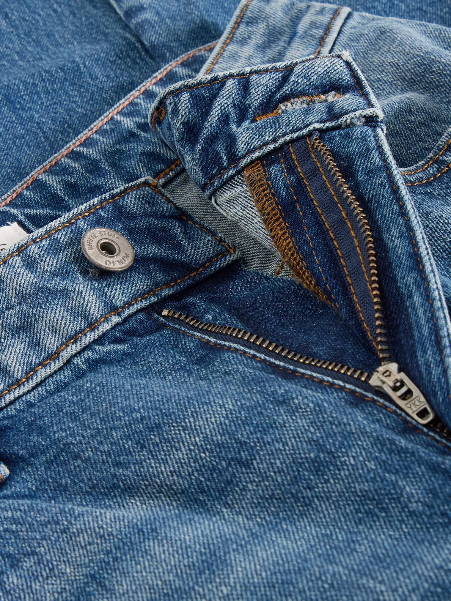 White Stuff Aubrey Barrel Leg Jean - Mid Denim
