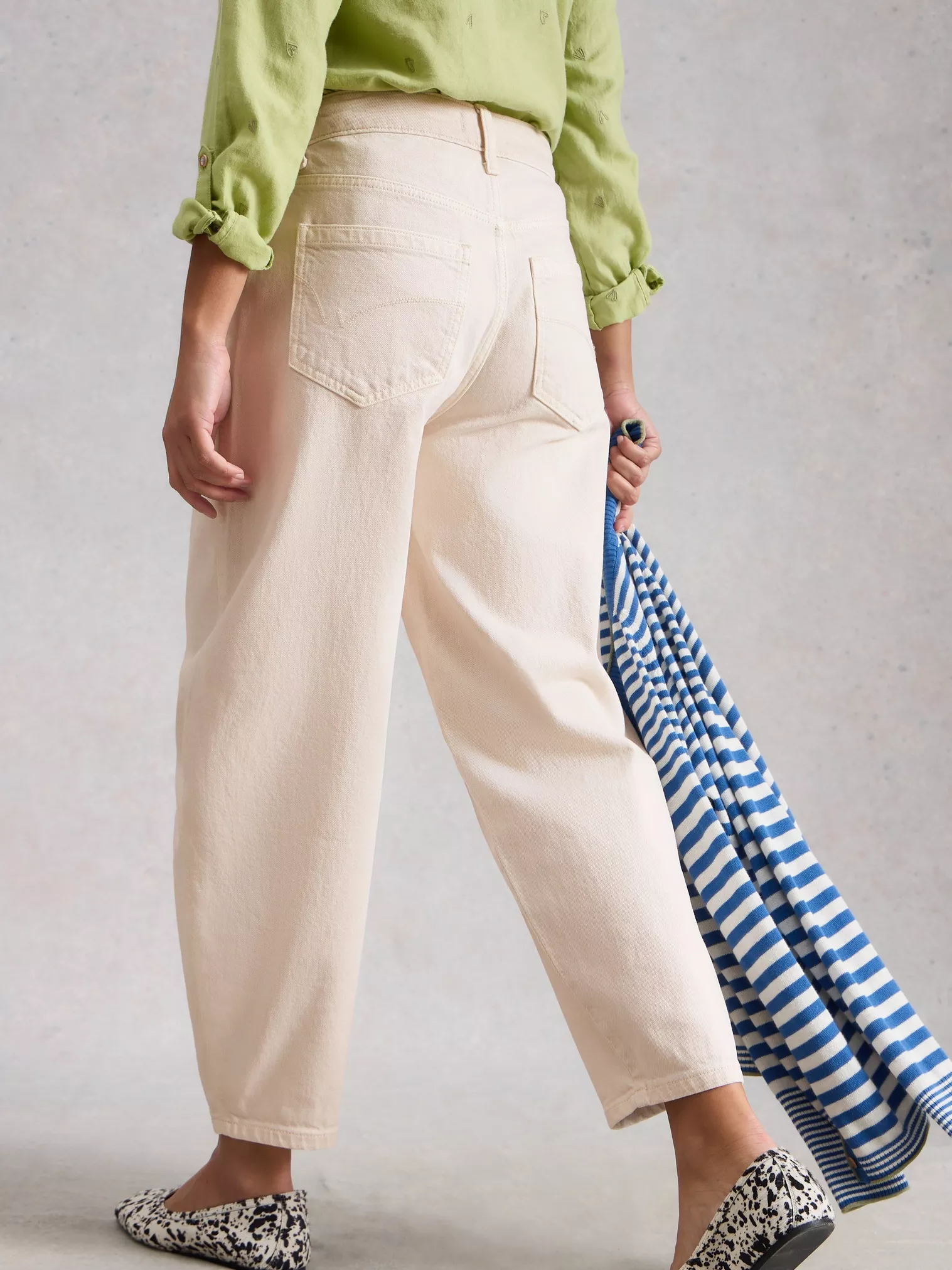 White Stuff Aubrey Barrel Leg Jean - Natural White