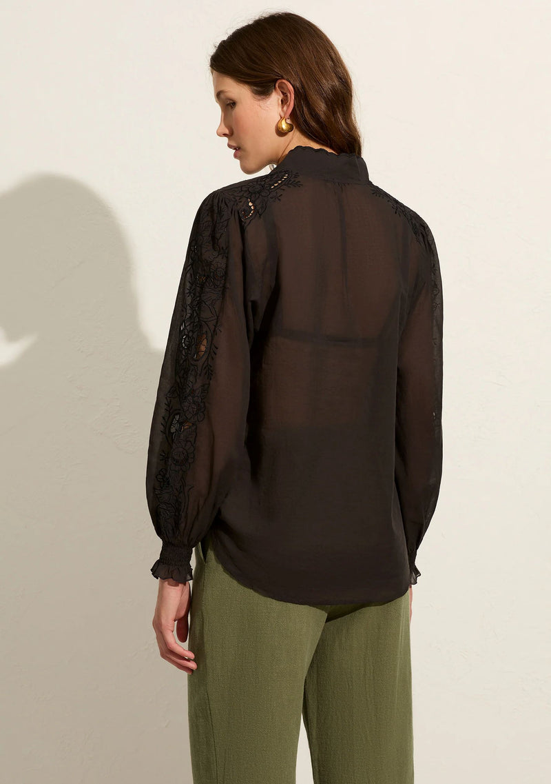 Auguste Adriana Blouse - Charcoal Auguste