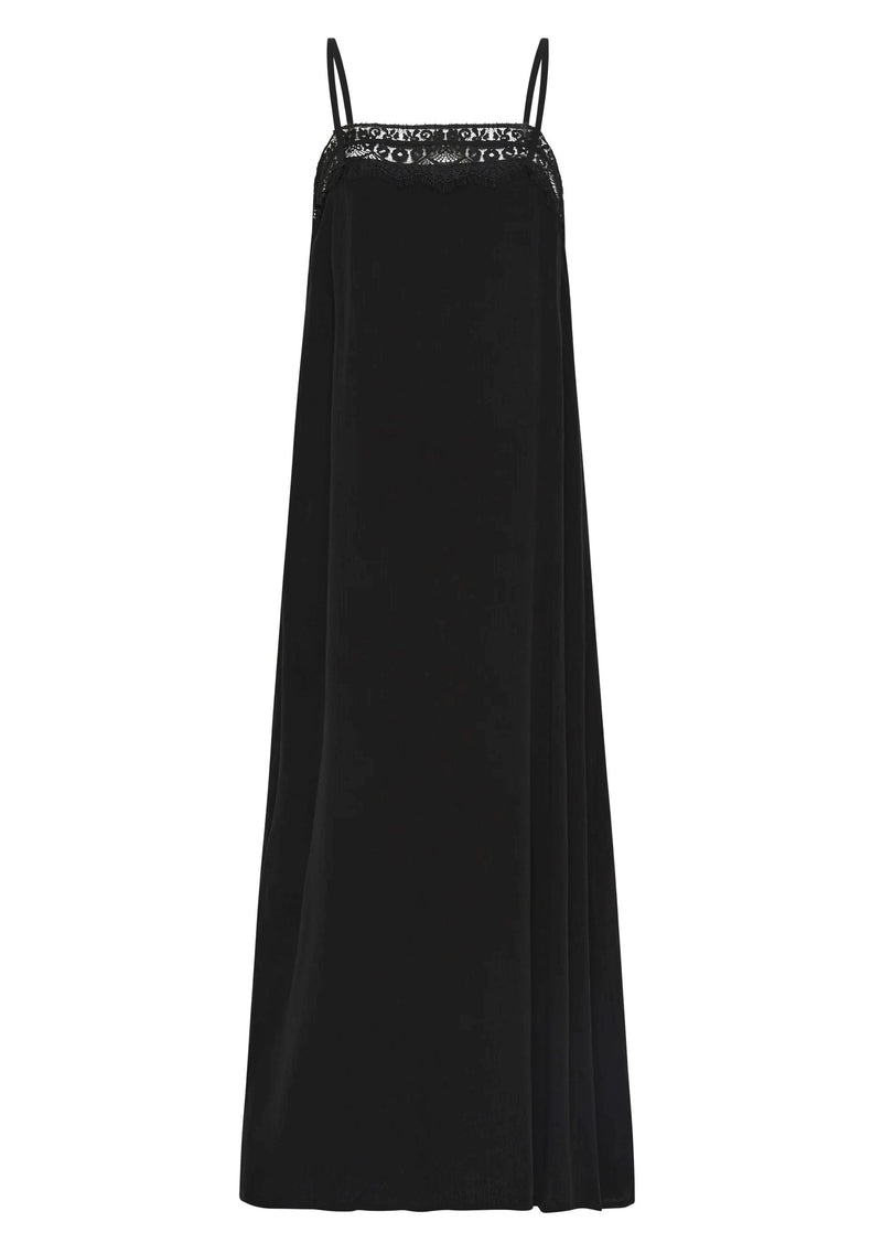 Auguste Lourdes Slip Midi Dress - Black Auguste