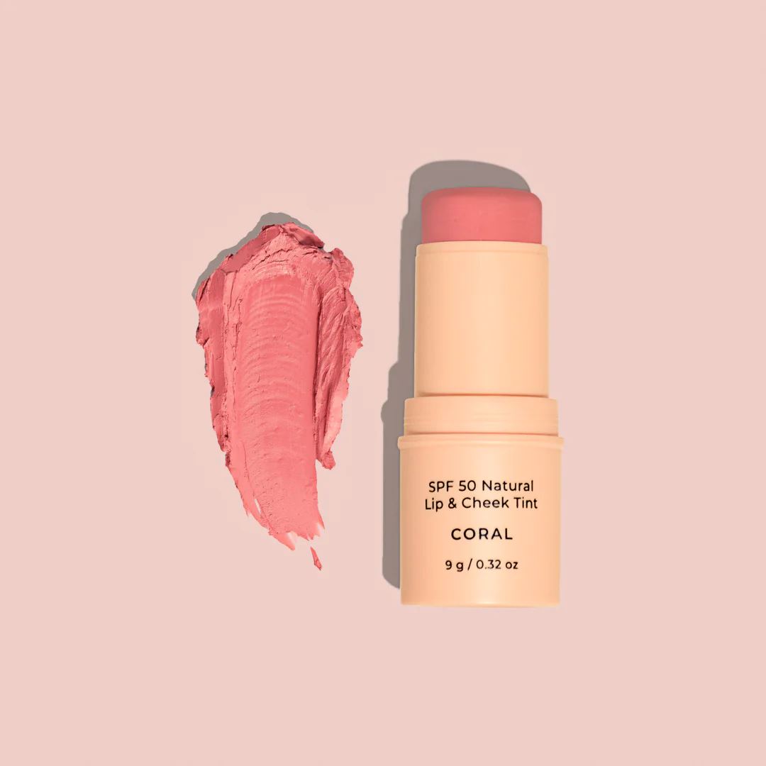 Avocado Zinc SPF50 Natural Lip & Cheek Tint - Coral Avocado Zinc