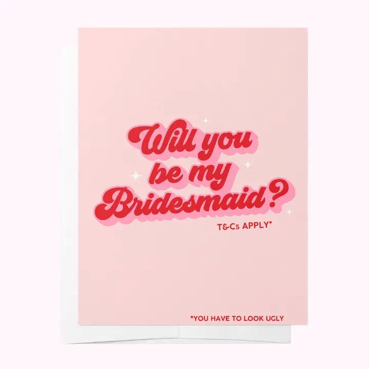 Bad on Paper 'Will You Be My Bridesmaid?' Greeting Card Bad on Paper