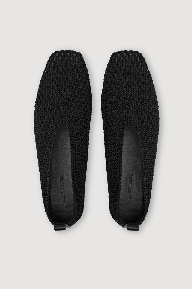 Assembly Label Willa Crochet Ballet Flat - Black