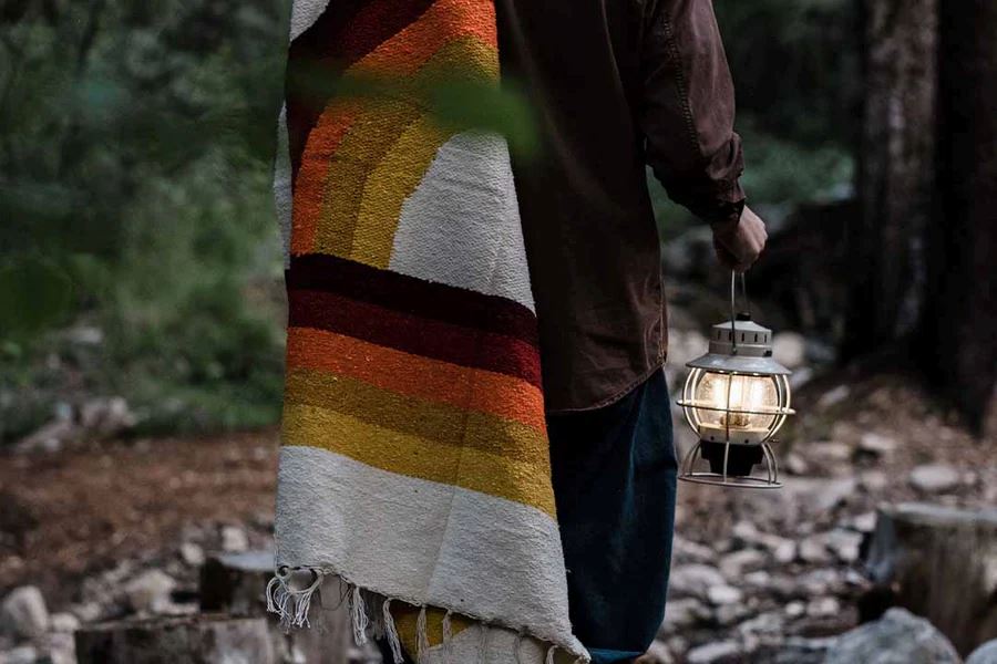 Barebones Railroad Lantern - Vintage White Barebones