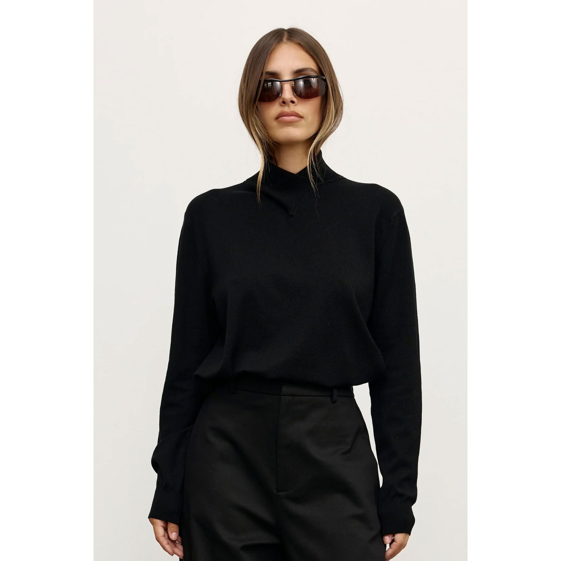 Bayse Yvette Knit Jumper - Black Women's Knit Bayse 
