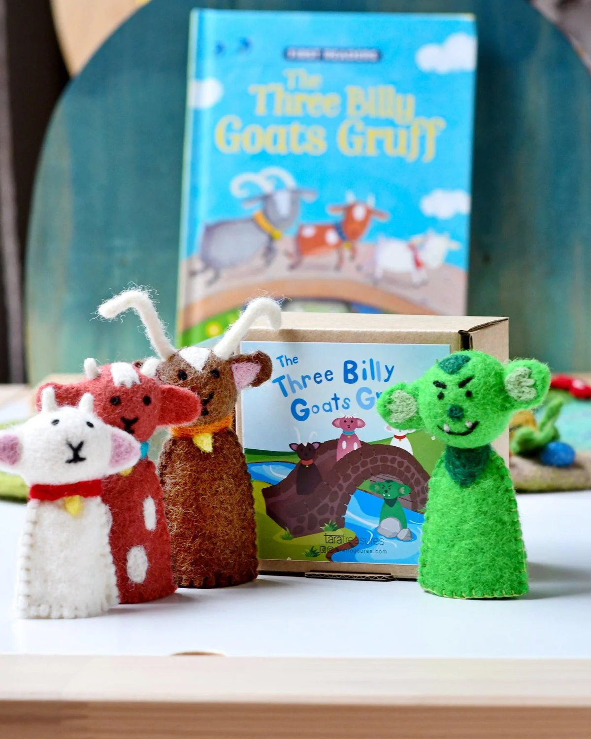 Three Billy Goats Gruff, Finger Puppet Set