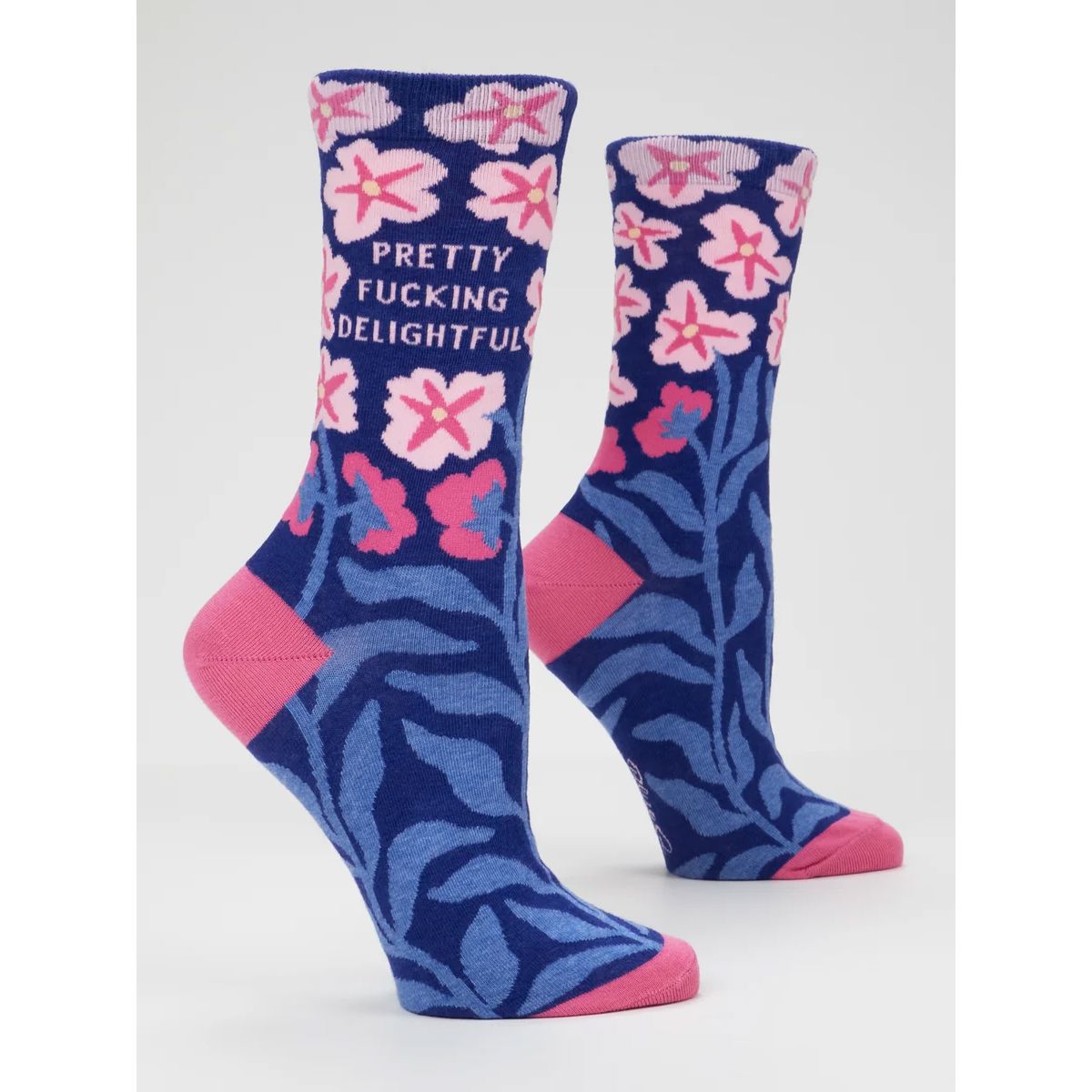 Blue Q Women's Crew Socks - F*cking Delightful Women's Socks Blue Q 