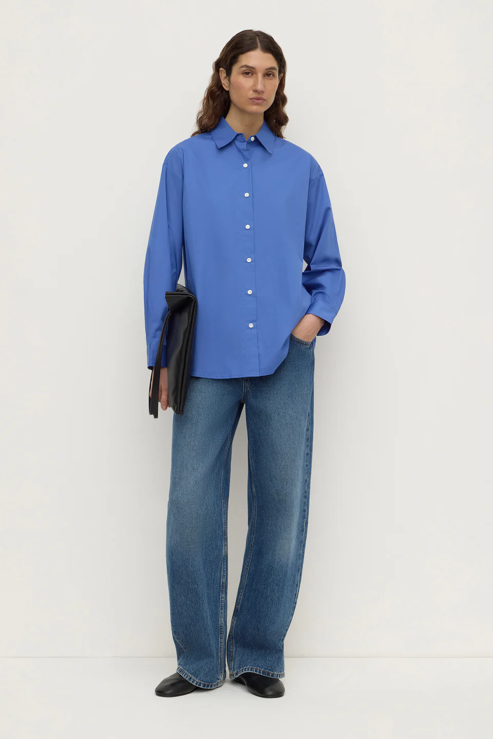 Assembly Label Micha Poplin Shirt - New Blue