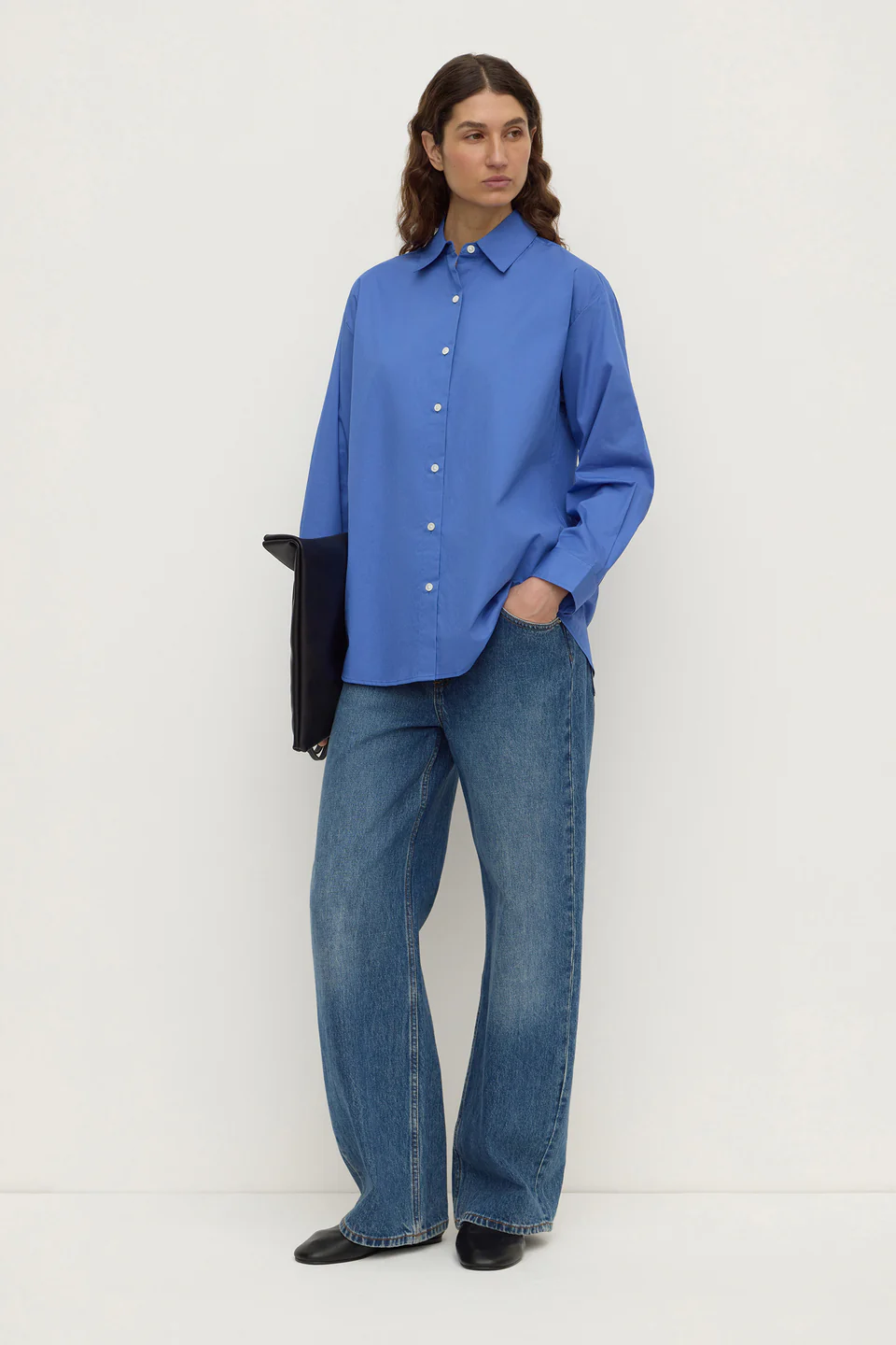Assembly Label Micha Poplin Shirt - New Blue