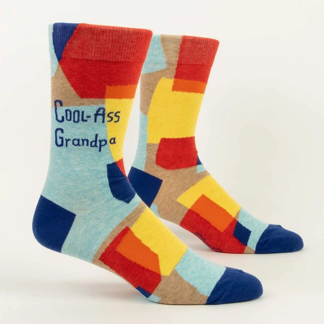 BlueQ Mens Crew Socks- Cool Ass Grandpa Blue Q