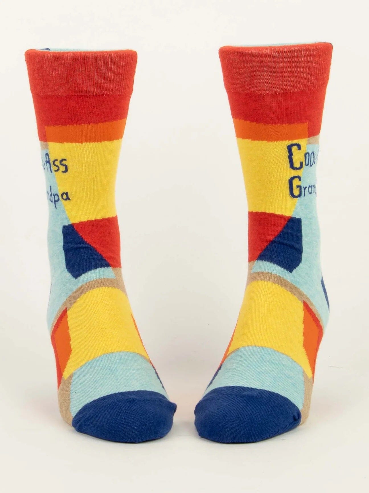 BlueQ Mens Crew Socks- Cool Ass Grandpa Blue Q