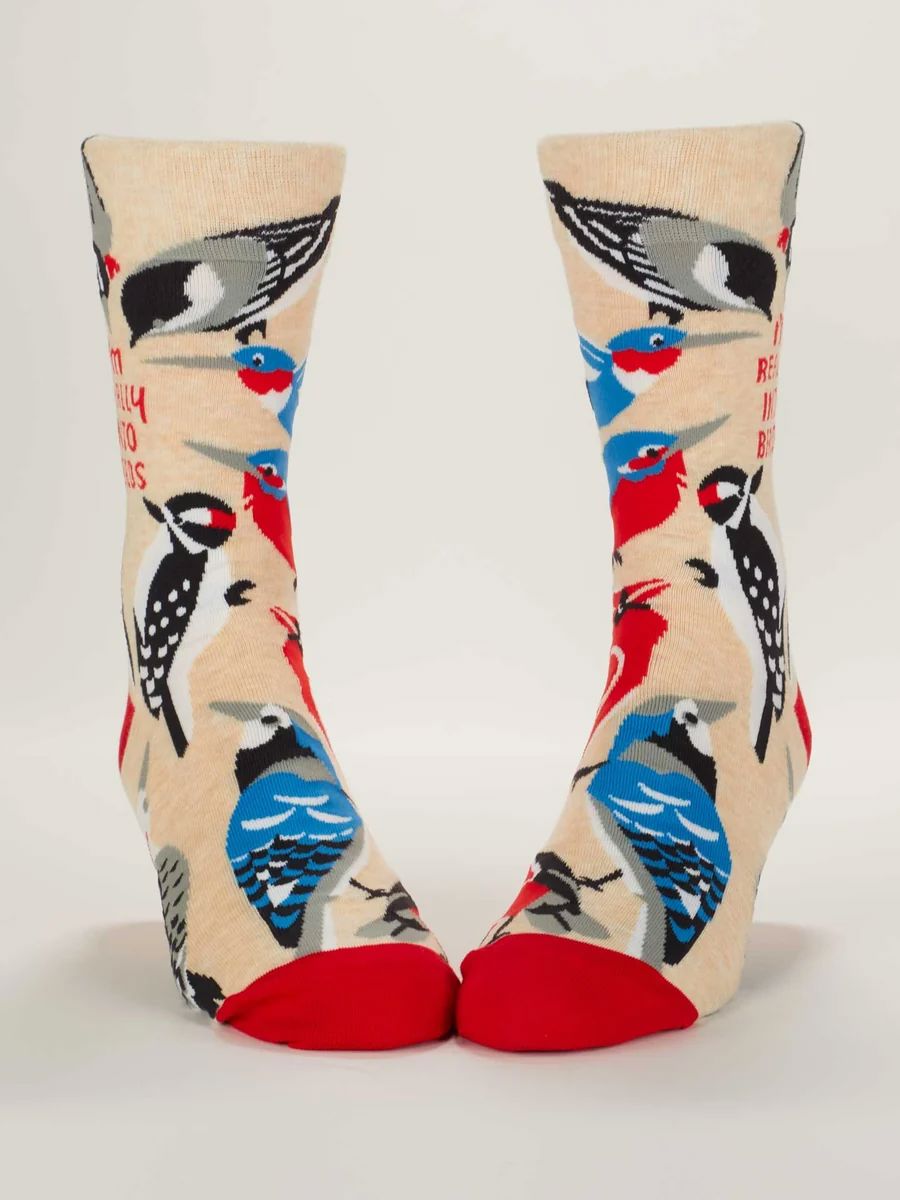 BlueQ Men's Crew Socks - Really into Birds Men's Socks Blue Q 