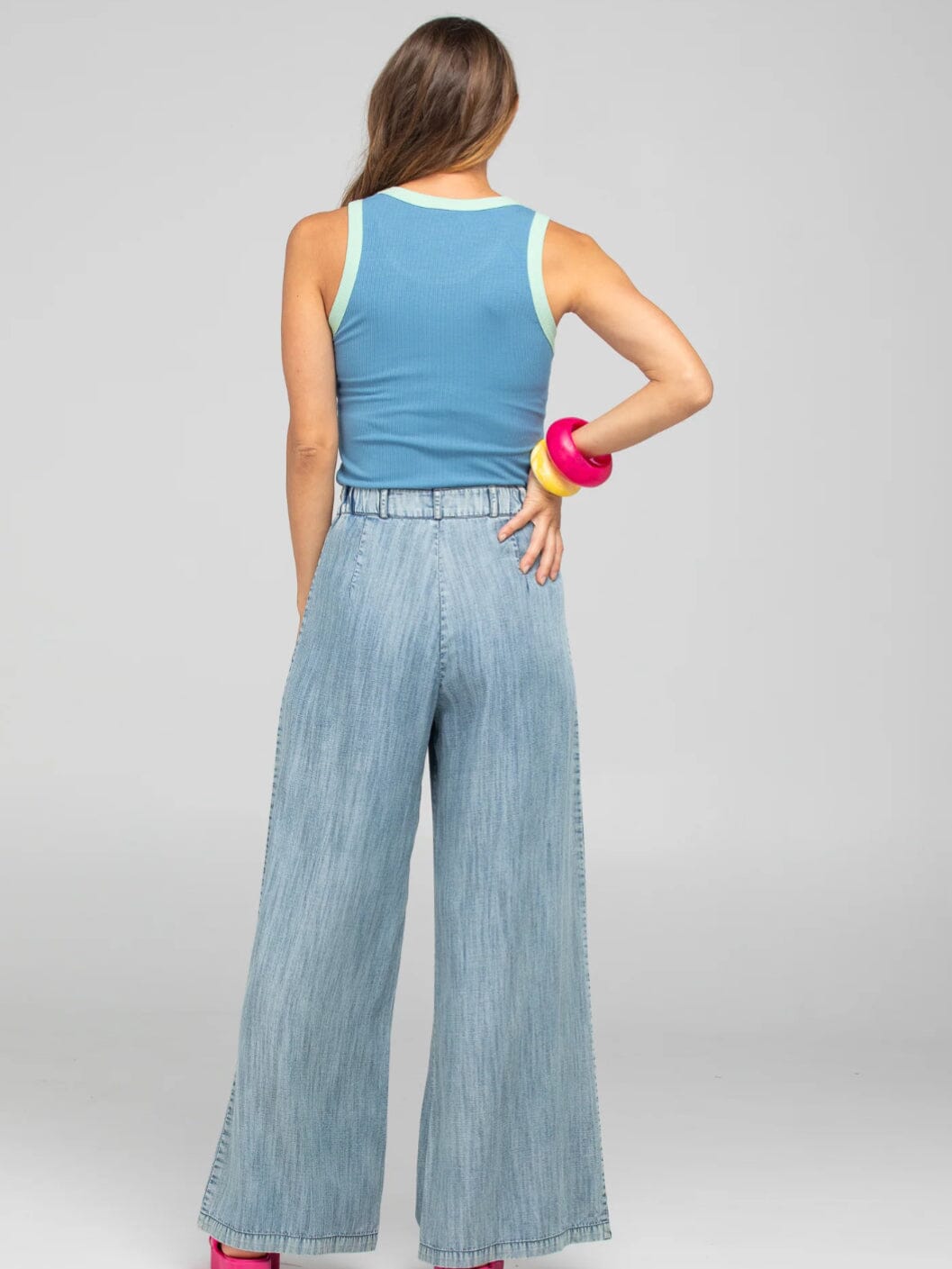 Boom Shankar Bellissimo Tank Top - Dusty Blue Boom Shankar
