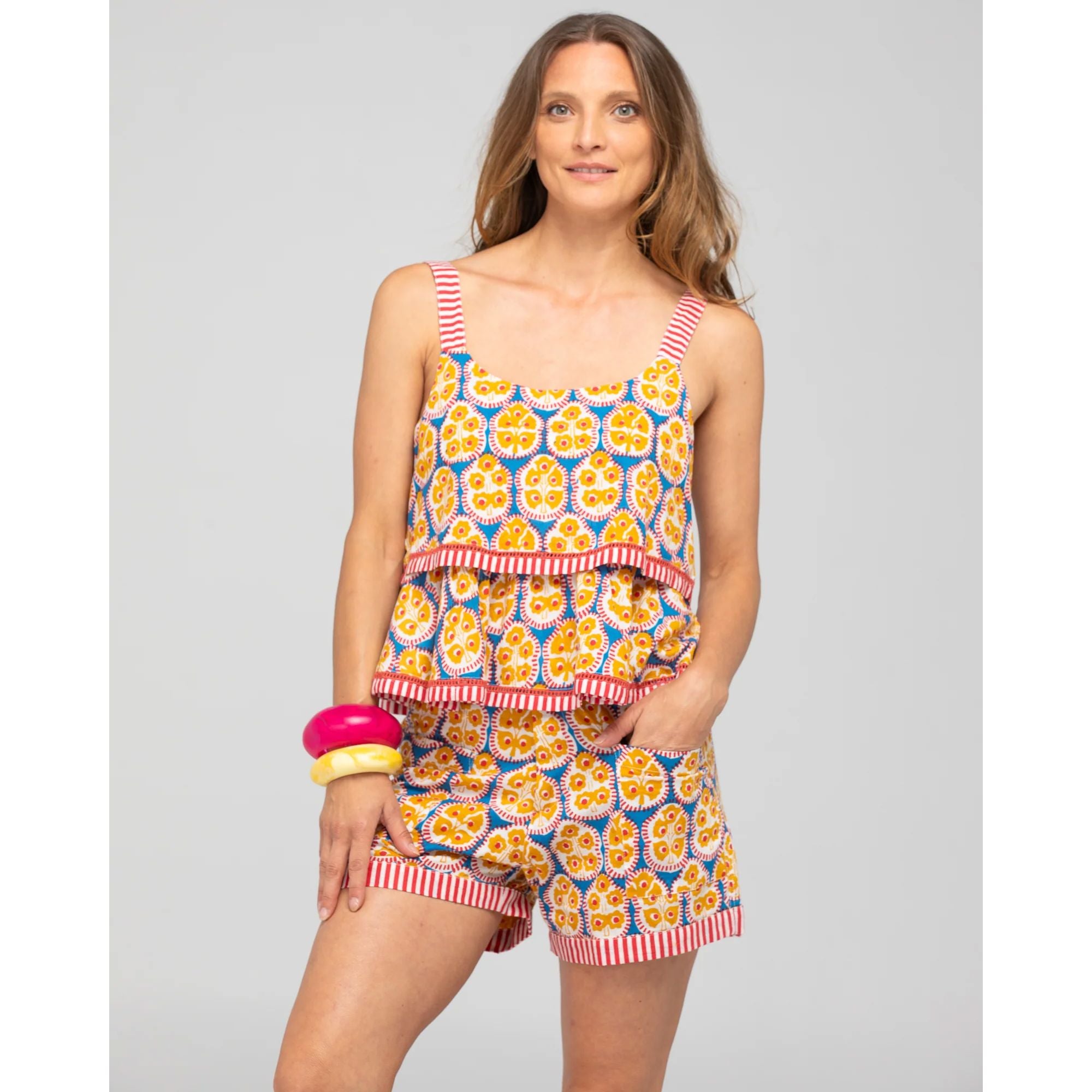 Boom Shankar Coco Top - Emilia Blue Sleeveless Top Boom Shankar 