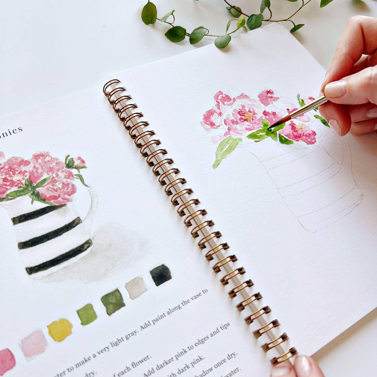 Bouquets Watercolour Workbook emily lex studio