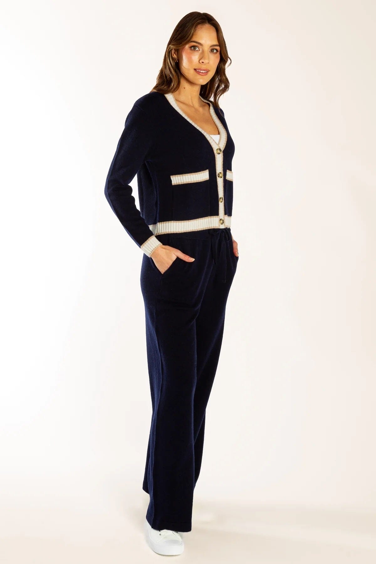 Bow & Arrow Short Cardigan - Navy Bow & Arrow