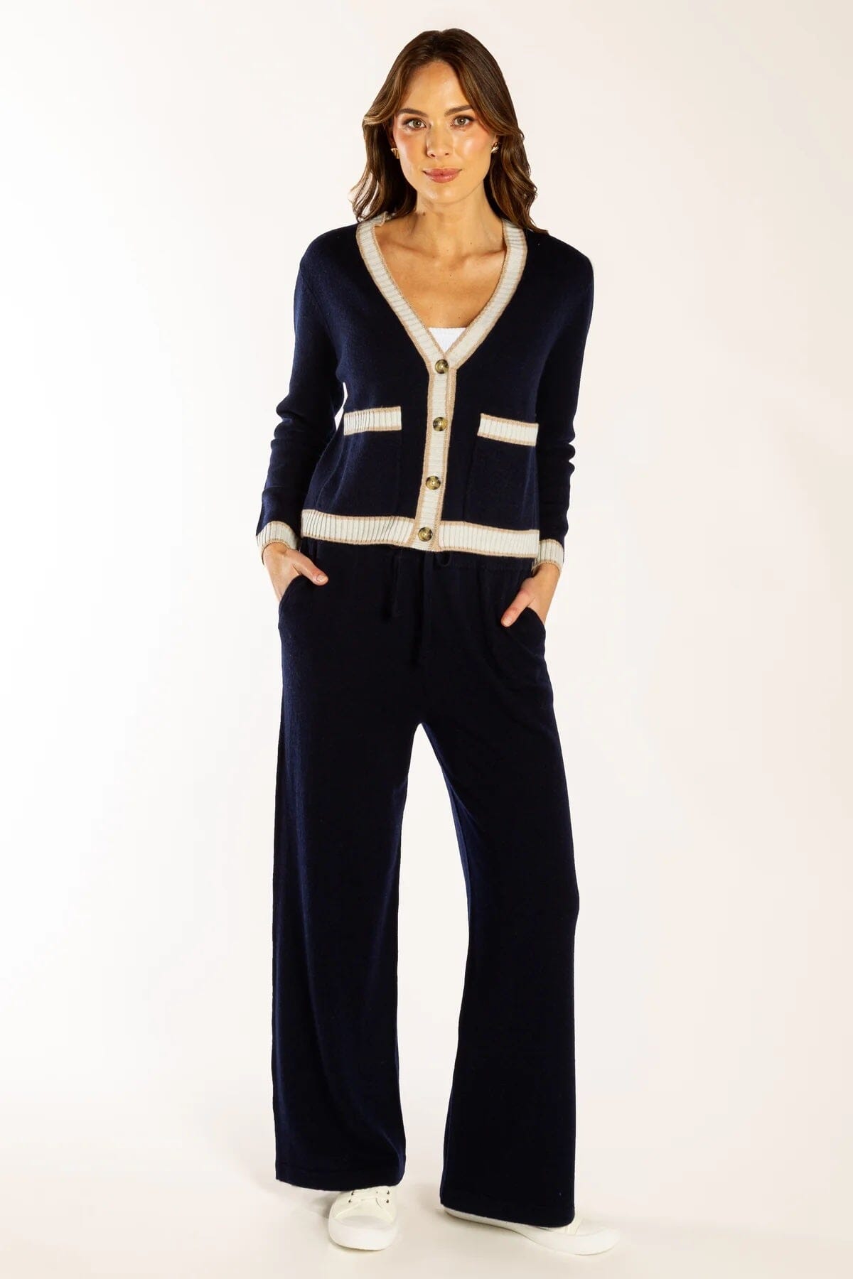 Bow & Arrow Short Cardigan - Navy Bow & Arrow