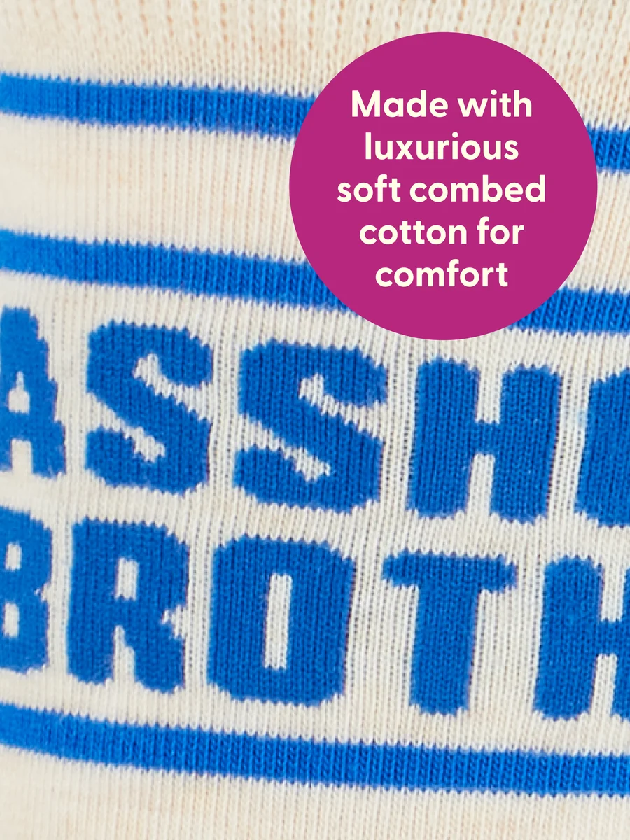 BlueQ Mens Crew Socks- Asshole Brother