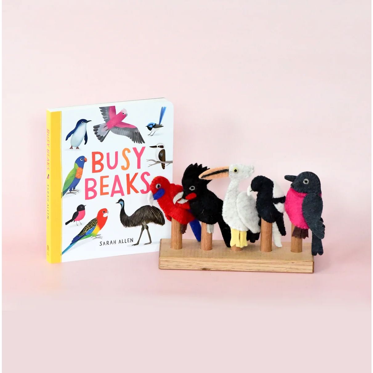 Busy Beaks Finger Puppets & Book Set Finger Puppets Eclectic House 