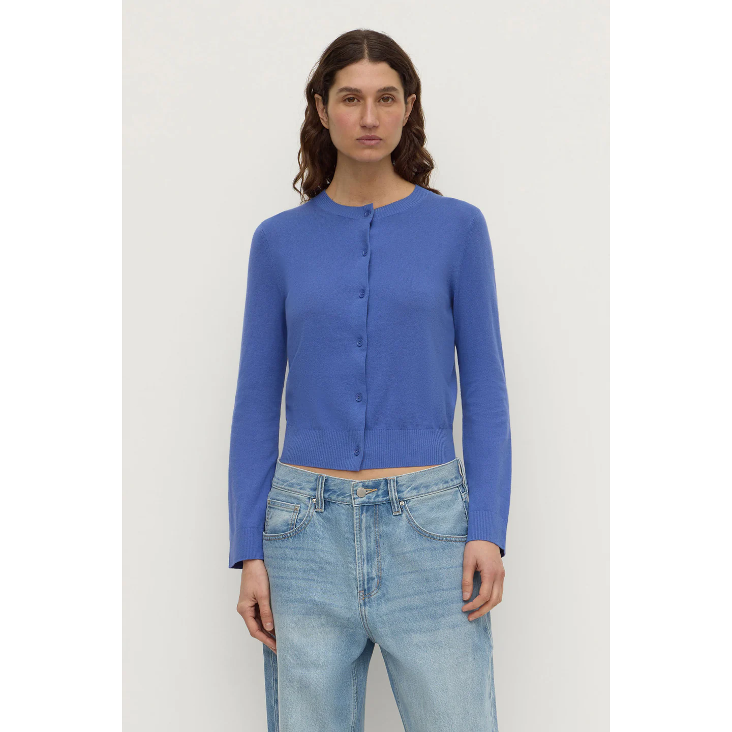 Assembly Label Orina Cotton Cashmere Cardigan - New Blue