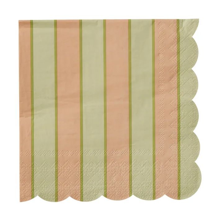 Carnival 20pk 3 Ply Napkins - Peach/Green Napkins Coast to Coast Home 