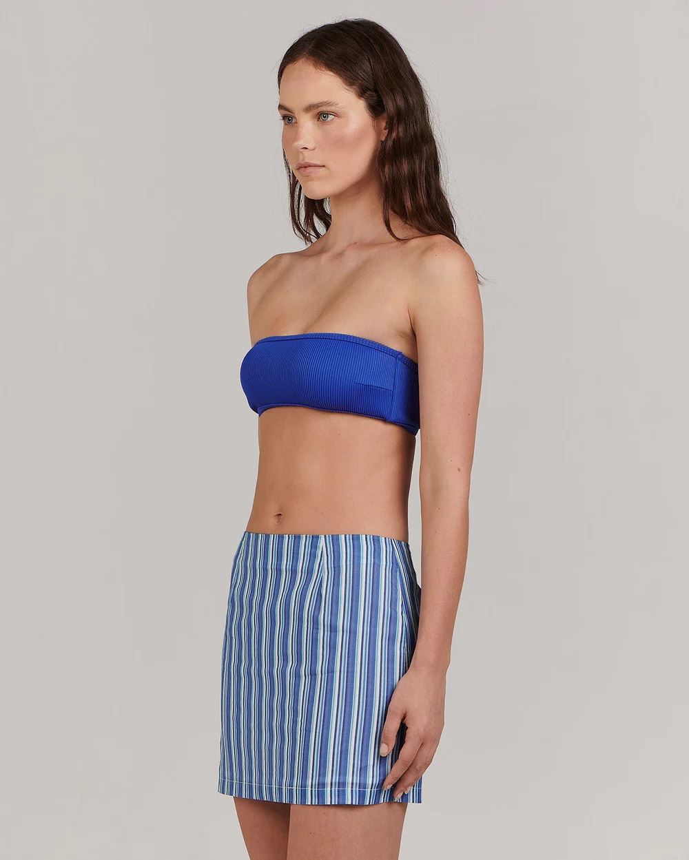 Charlie Holiday Alicia Mini Skirt - Sea Stripe Charlie Holiday