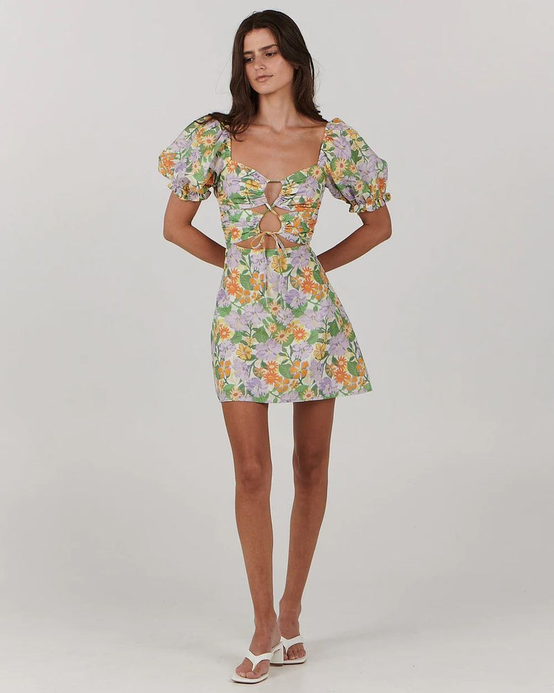 Charlie Holiday Willow Mini Dress - Springtime Floral Charlie Holiday