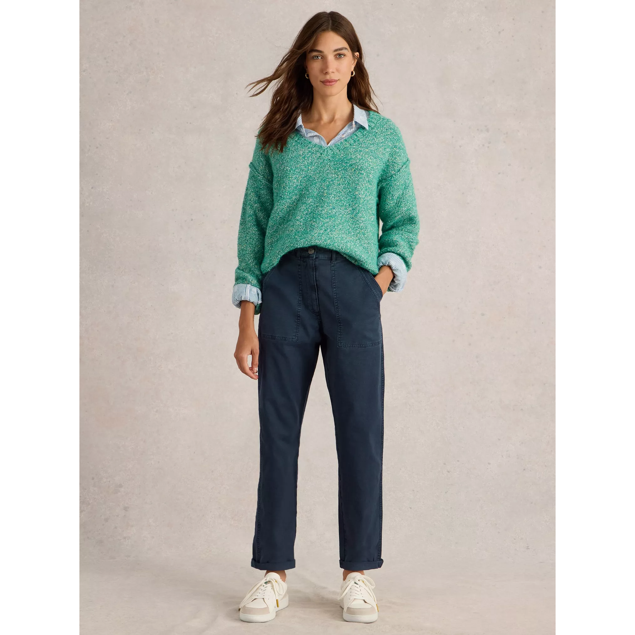 White Stuff Twister Chino Trouser - Dark Navy White Stuff