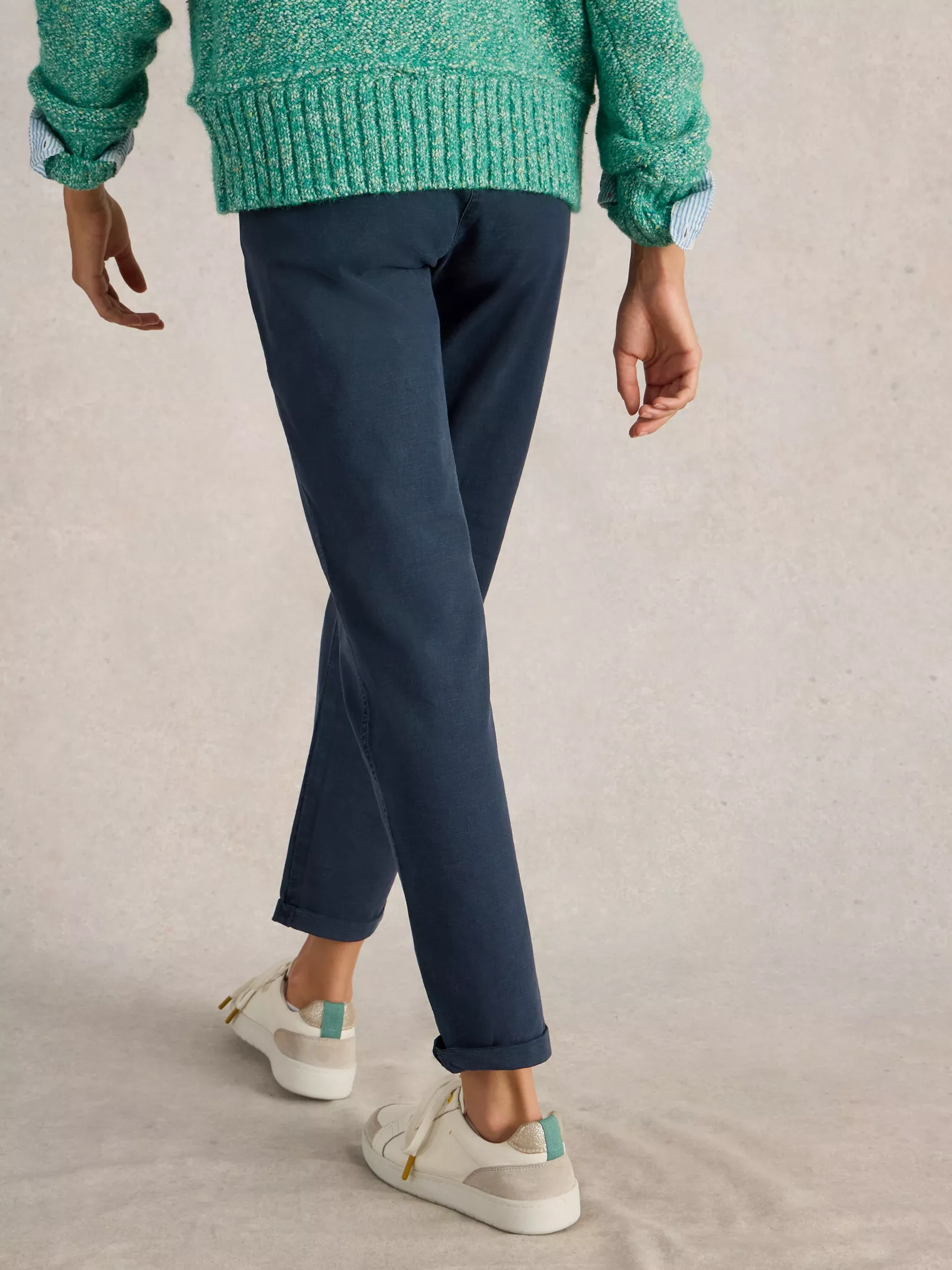 White Stuff Twister Chino Trouser - Dark Navy White Stuff
