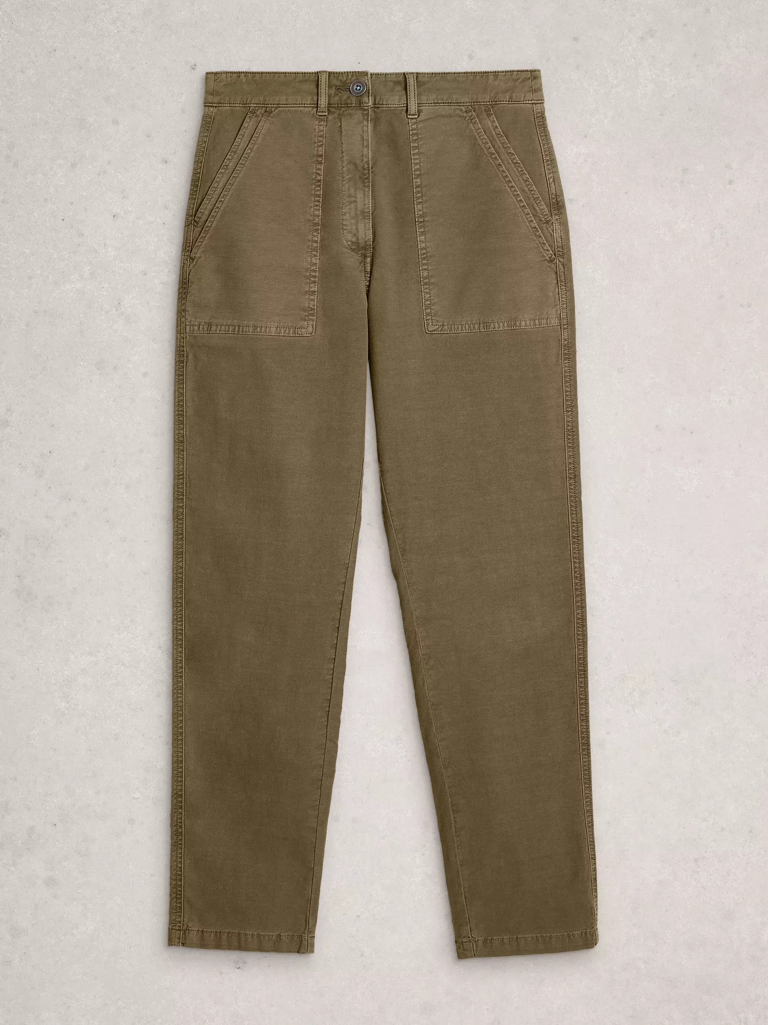 White Stuff Twister Chino Trouser - Khaki Green White Stuff