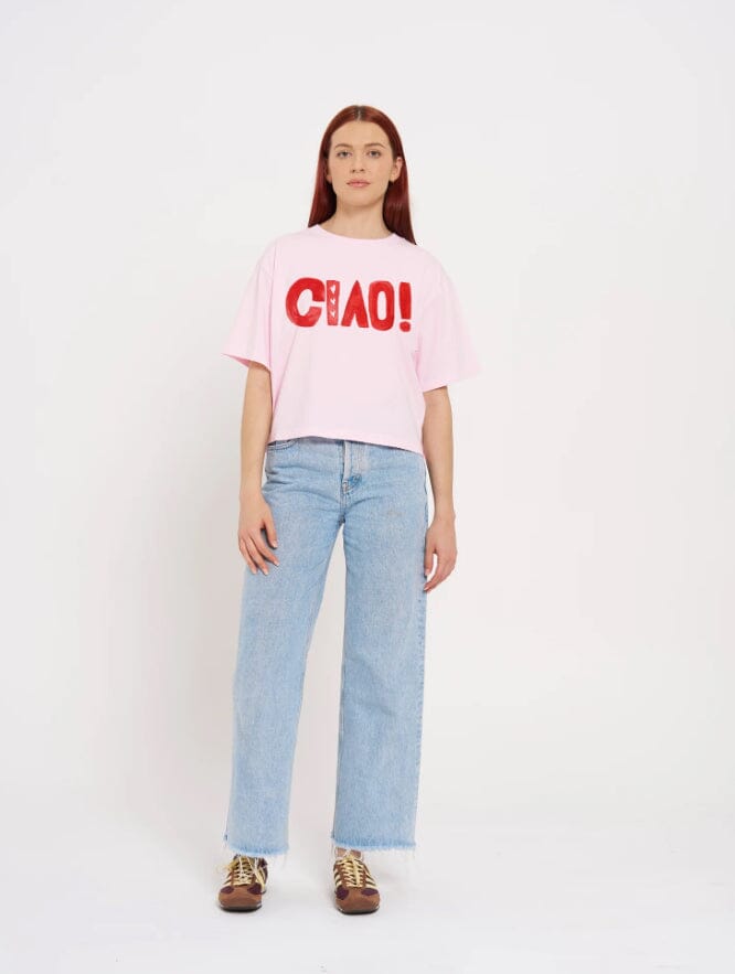 Ciao Tee Baby Pink Boyfriend Tee from maku Eclectic House