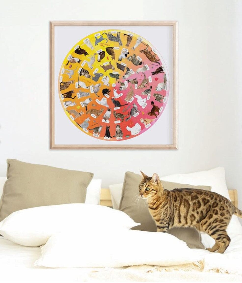 Diesel and Dutch Fancy Felines 1000pc Wall Jigsaw Puzzle Eclectic House
