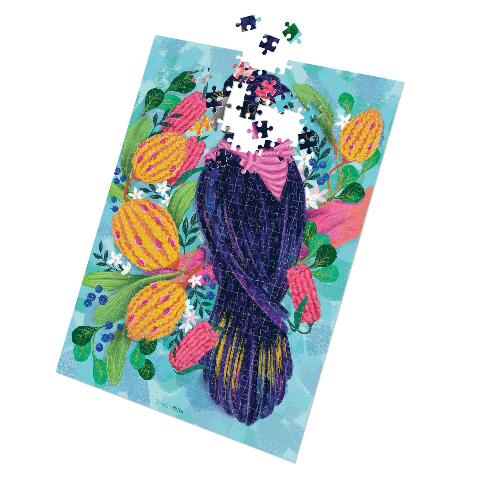 Diesel & Dutch Black Cockatoo 1000pc Wall Jigsaw Puzzle Diesel & Dutch