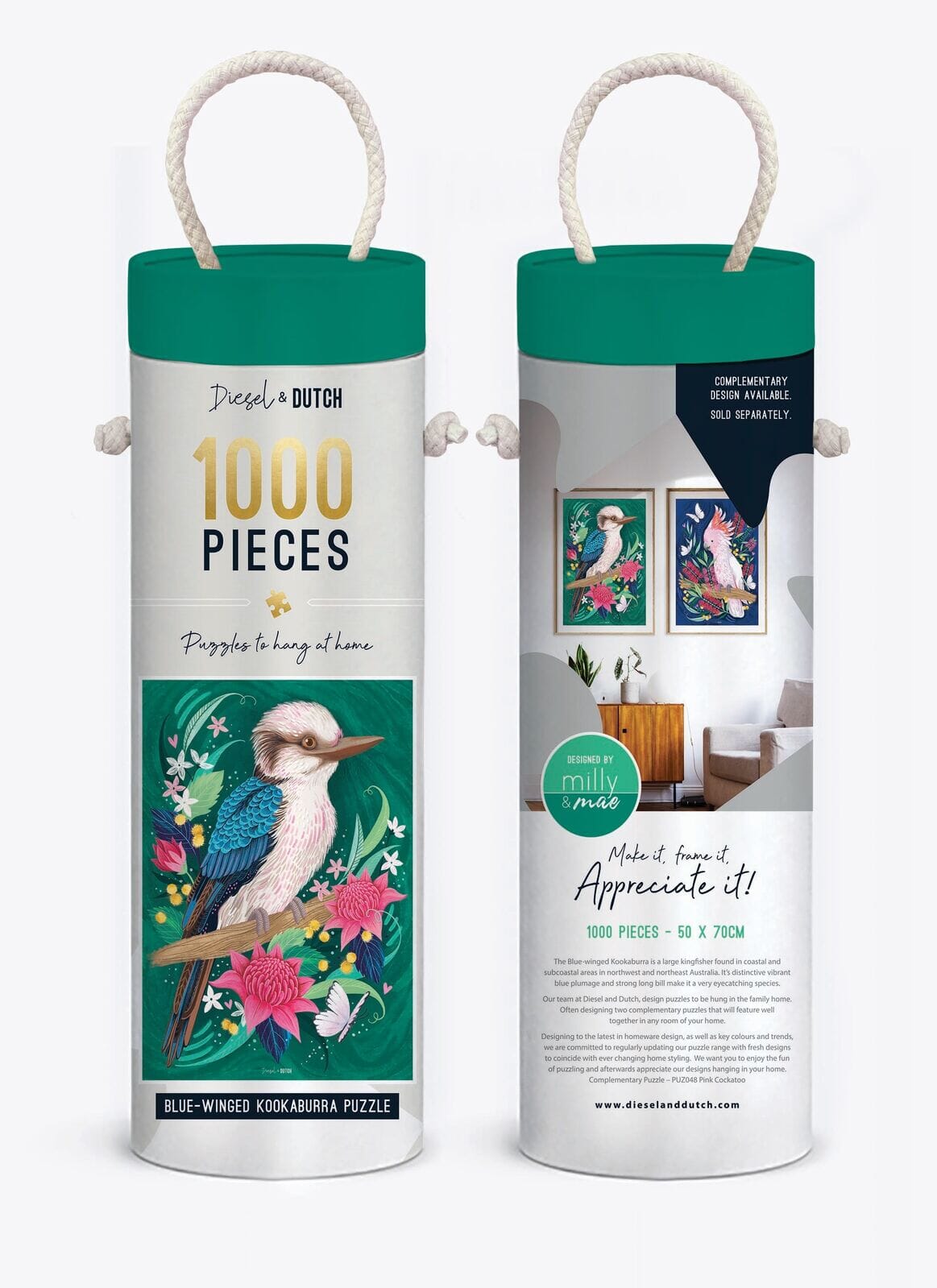 Diesel & Dutch Blue-Winged Kookaburra 1000pc Wall Jigsaw Puzzle Diesel & Dutch