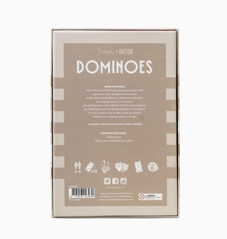 Diesel & Dutch Dominoes Game Set Game Diesel & Dutch 