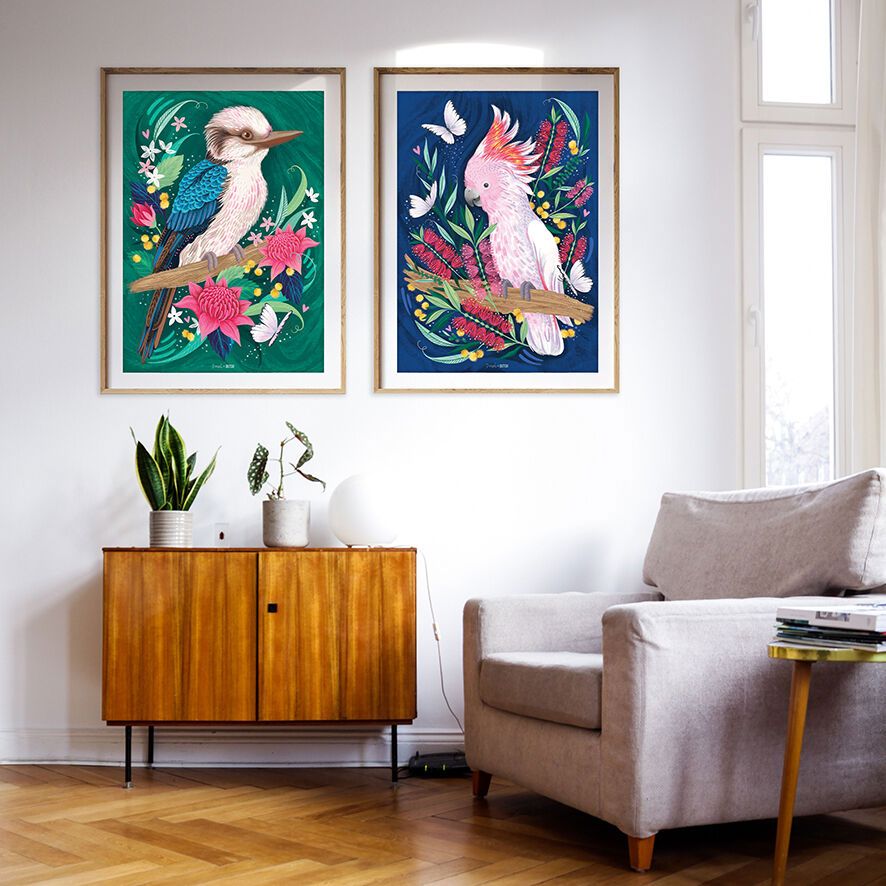 Diesel & Dutch Pink Cockatoo 1000pc Wall Jigsaw Puzzle Diesel & Dutch