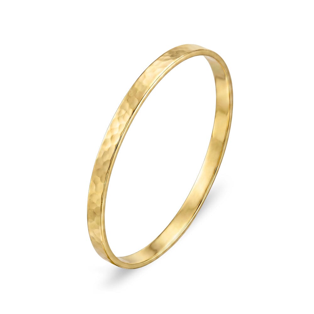 DPI Premium plated flat edge textured brass bangle bracelet Bracelet DPI Jewellery 