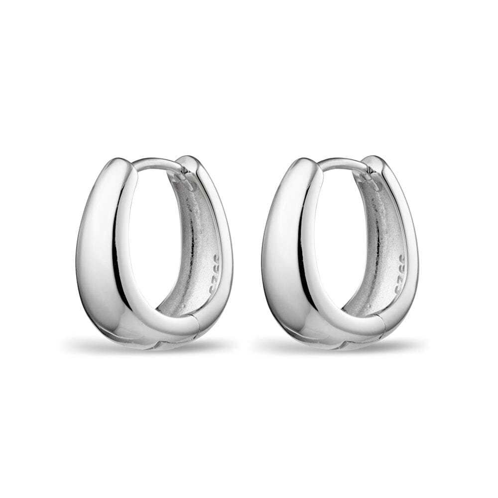 DPI Sterling silver chunky mini hoop Huggie Earrings DPI Jewellery 