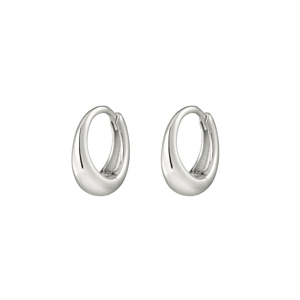 DPI Sterling silver petite concave hoop earrings Huggie Earrings DPI Jewellery 