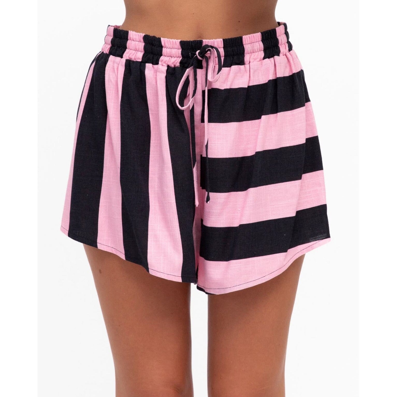 Ebby & I Tigerlilly Shorts - Pink & Black Stripe Ebby & I