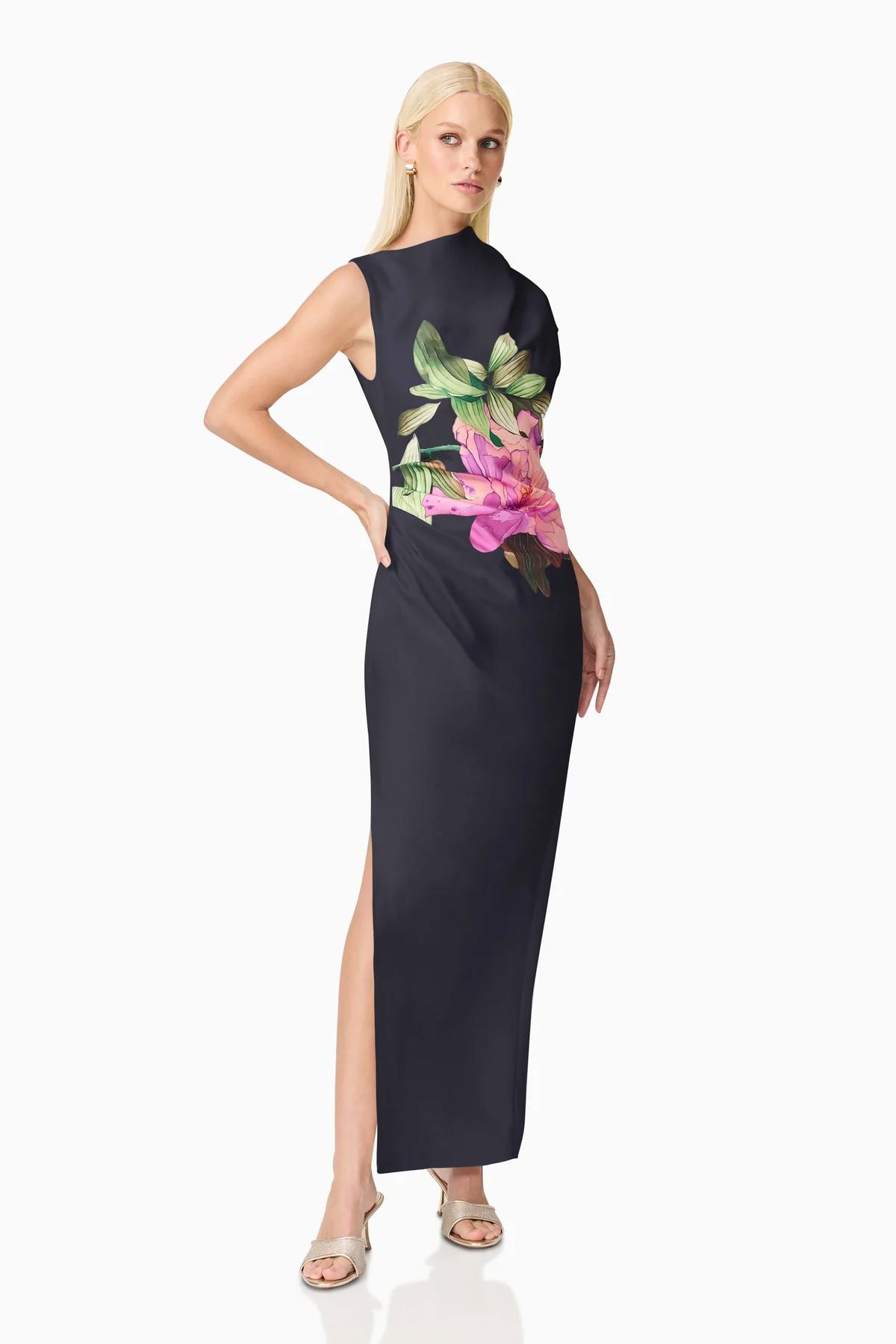 Elliatt Azelie Asymetrical Gown - Black Gown Elliatt 