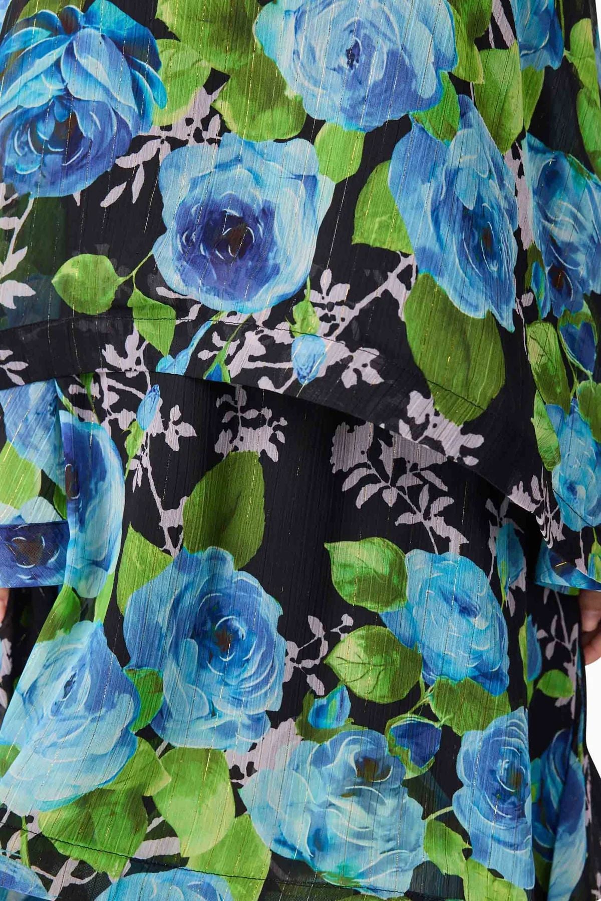 Elliatt Briony Gown - Black & Blue Floral Gown Elliatt 