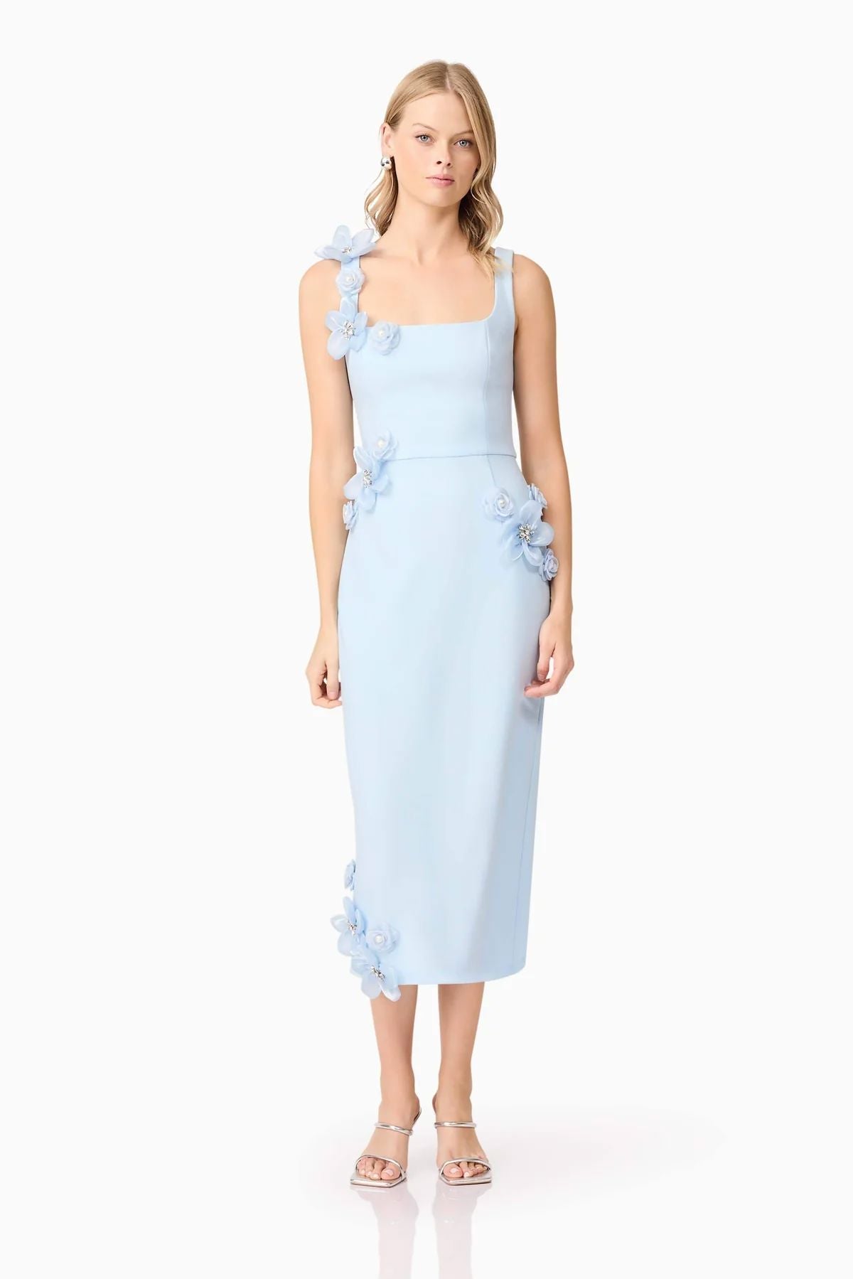 Elliatt Chantelle 3D Midi Dress - Blue Eclectic House