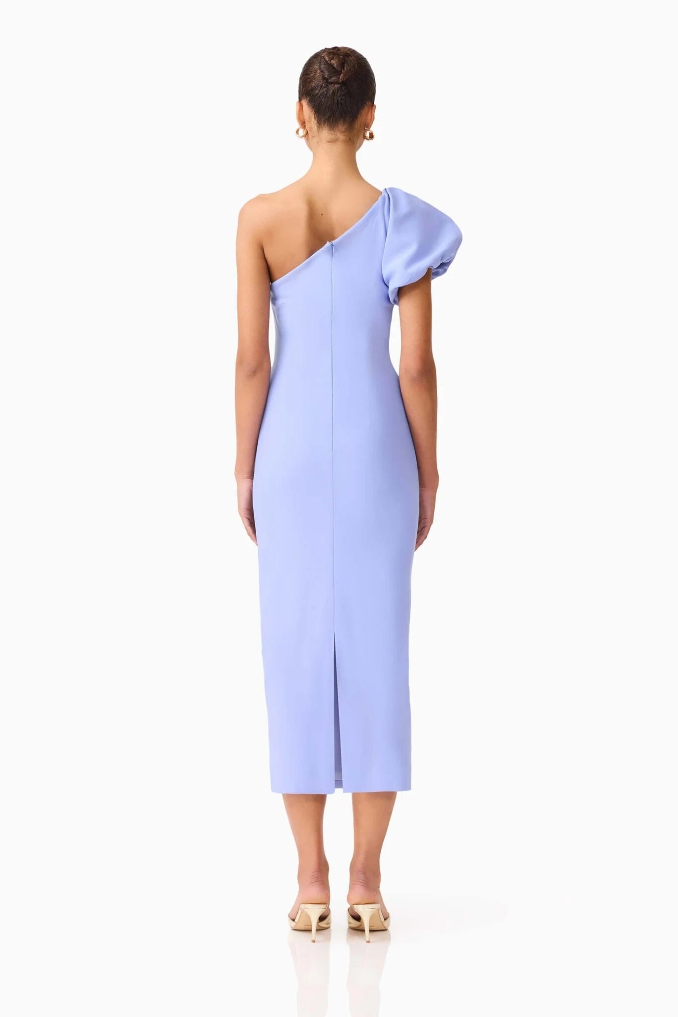 Elliatt Olenna Puff Sleeve Midi Dress - Blue Elliatt