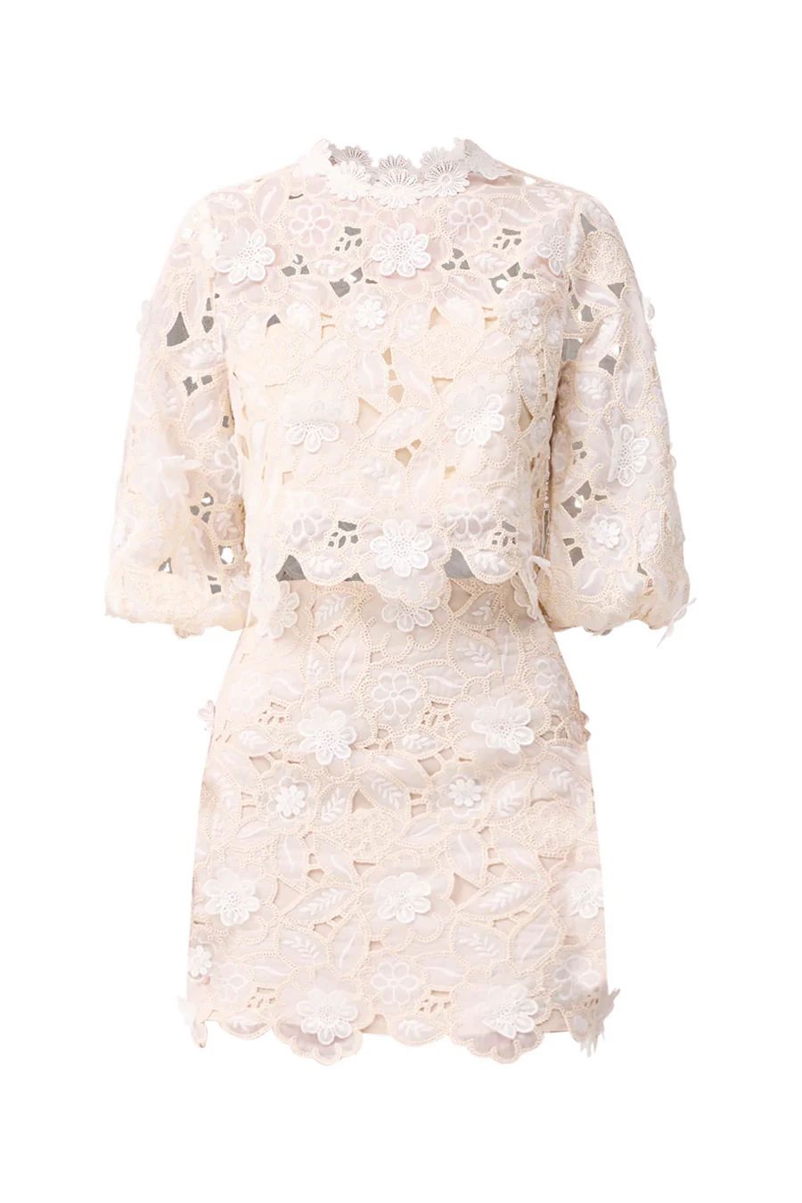 Elliatt Sienna Top & Mini Skirt Set - Cream Elliatt