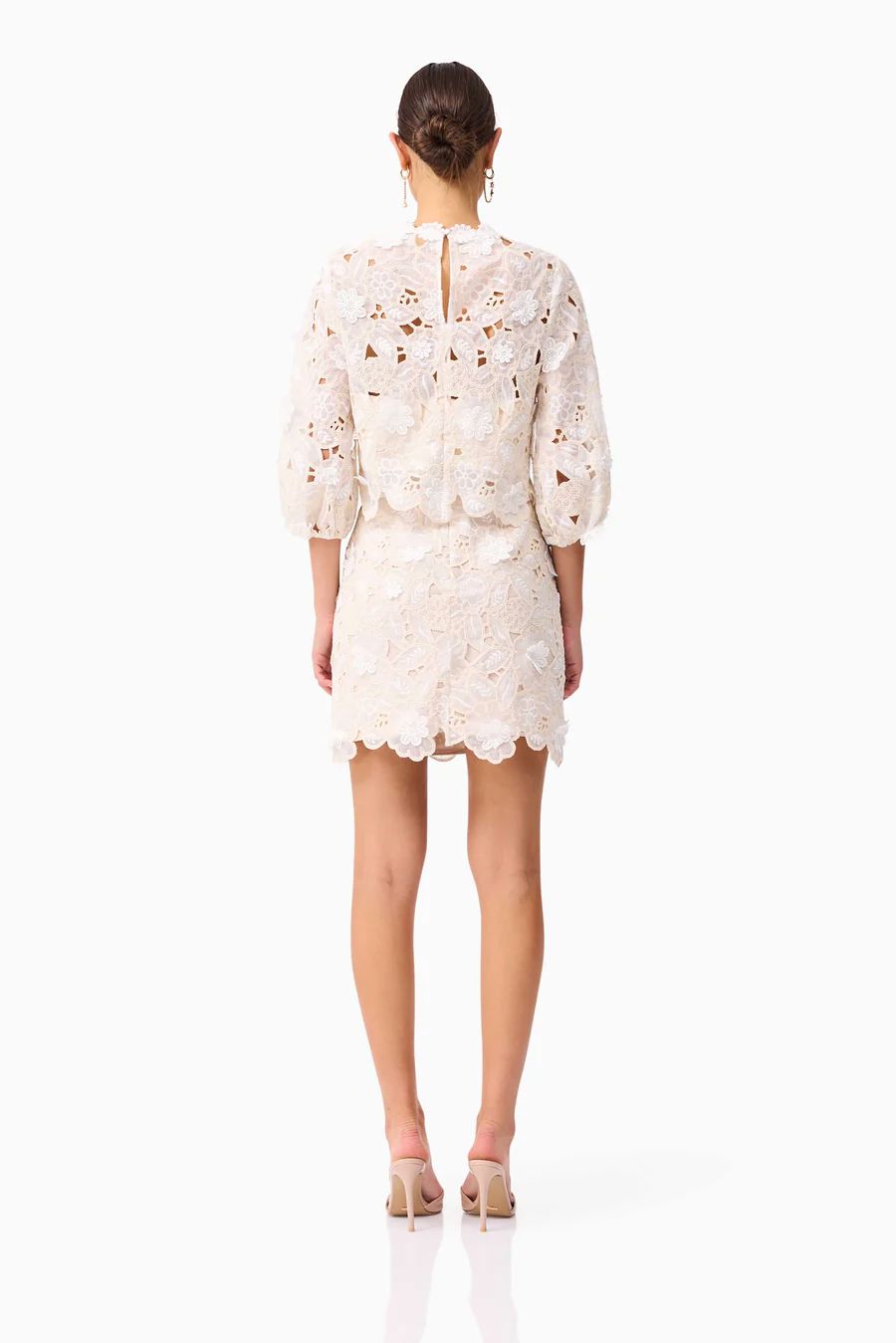 Elliatt Sienna Top & Mini Skirt Set - Cream Elliatt
